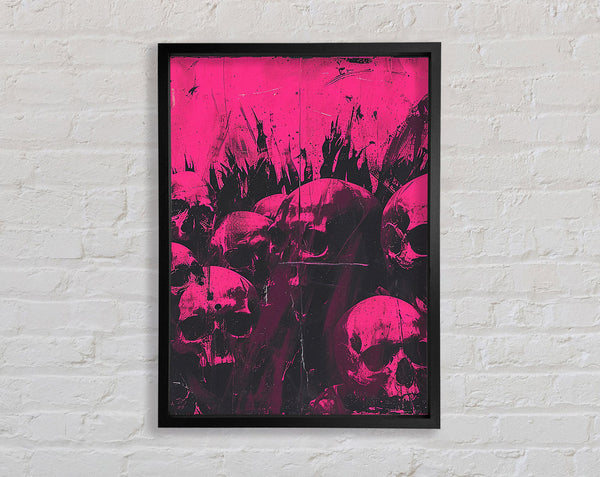 Pink Skulls Framed Print