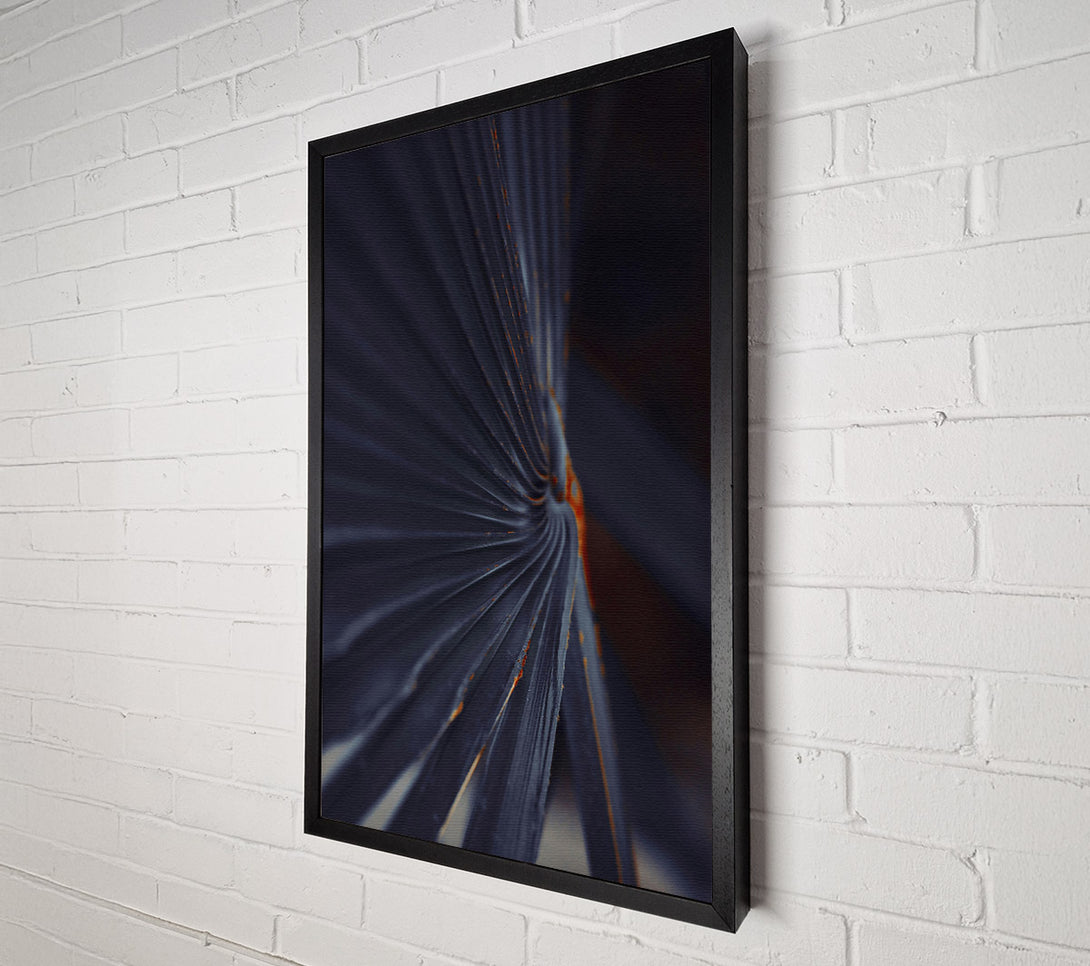  A Canvas Print of Indigo Palm Lines Canvas Print