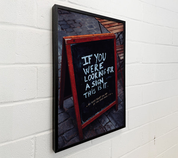 Red Chalkboard Sign