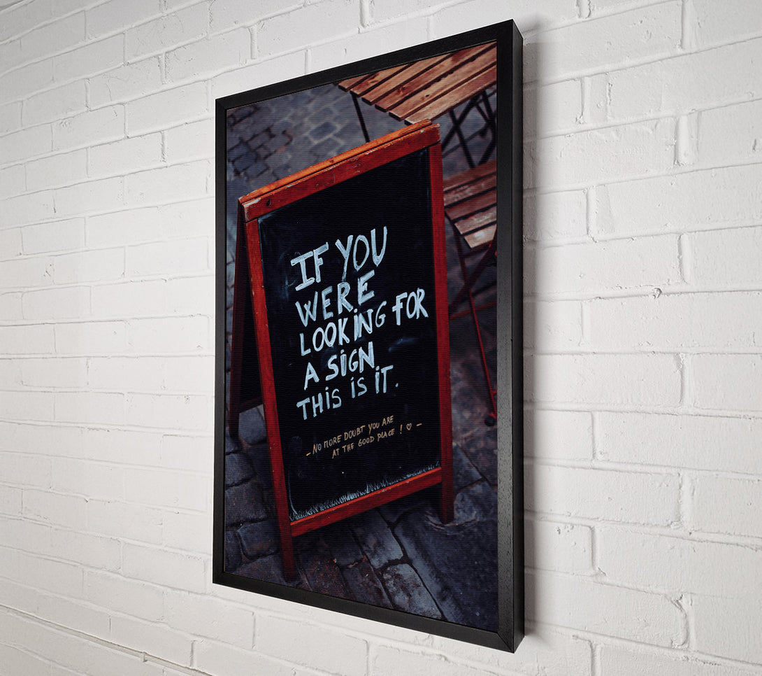  A Canvas Print of Red Chalkboard Sign Canvas Print