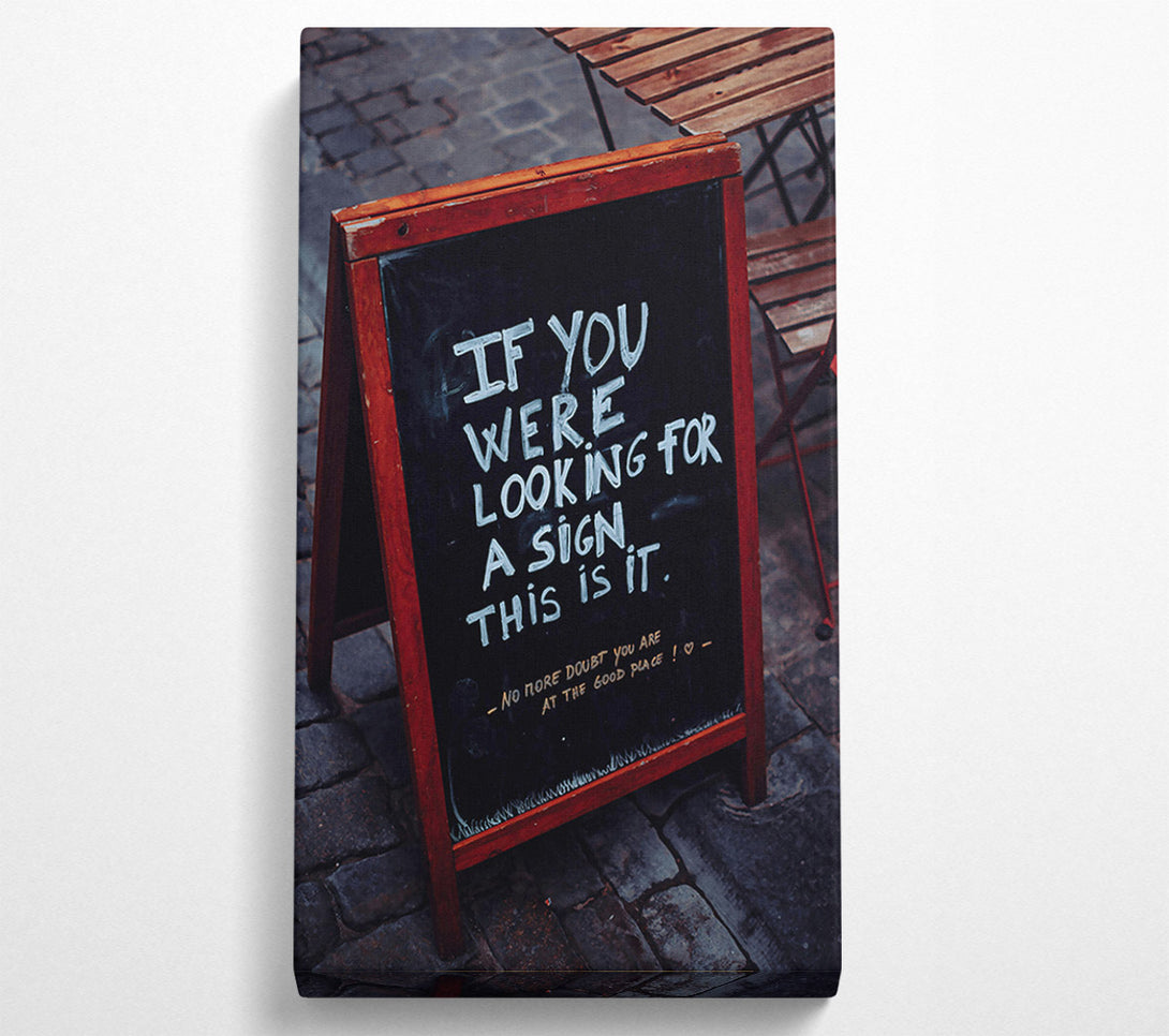  A Canvas Print of Red Chalkboard Sign Canvas Print