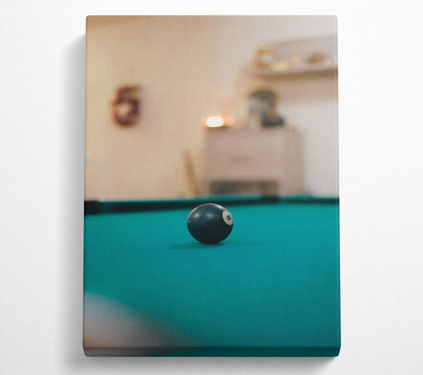  A Canvas Print of Green Felt Eight Ball Canvas Wall Art