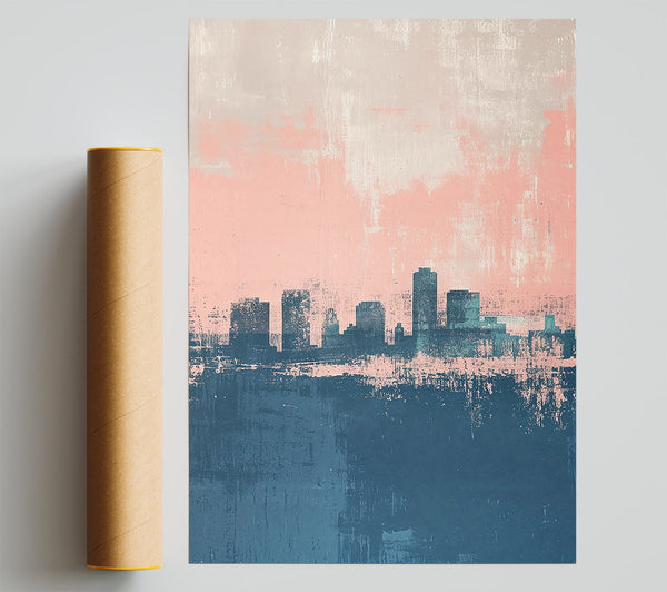 Pink To Blue Wash Poster
