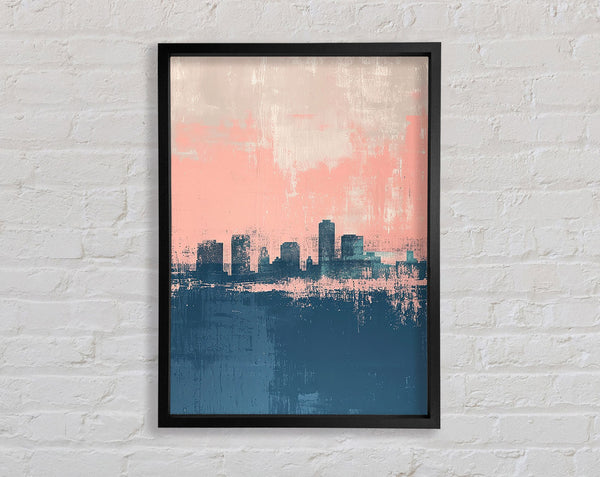 Pink To Blue Wash Framed Print
