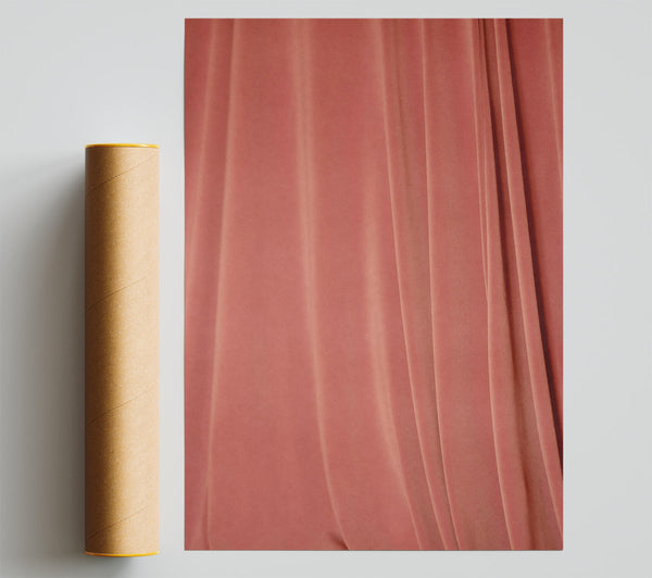 Crimson Draped Texture Poster