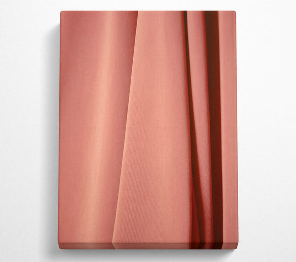  A Canvas Print of Salmon Silk Drape Canvas Print