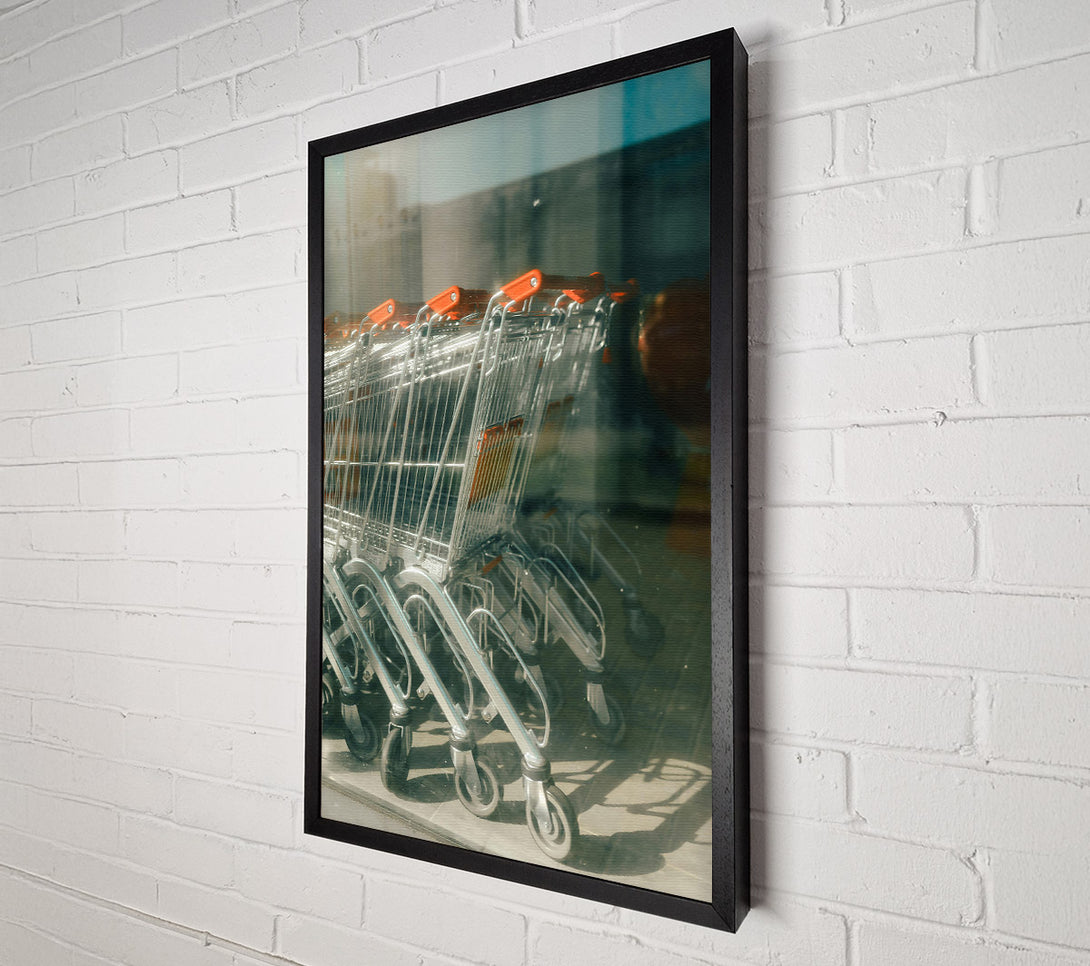  A Canvas Print of Orange Reflections On Chrome Canvas Print