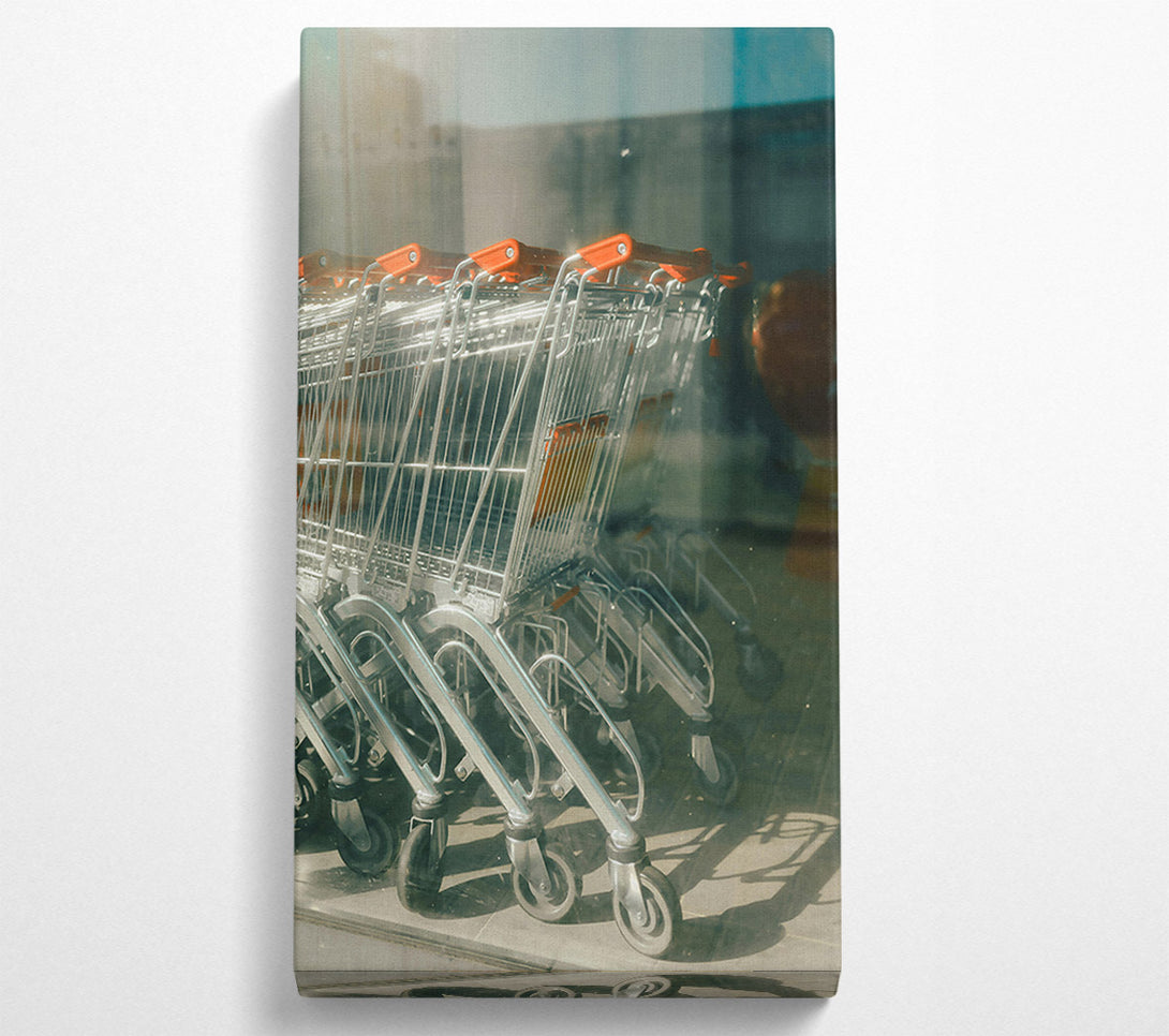  A Canvas Print of Orange Reflections On Chrome Canvas Print