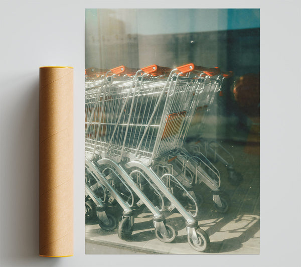 Orange Reflections On Chrome Giclee Print
