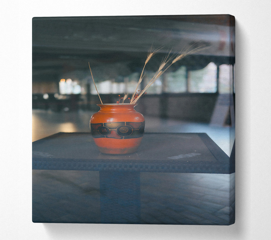  A Canvas Print of Orange Pottery Still Life Canvas Wall Art