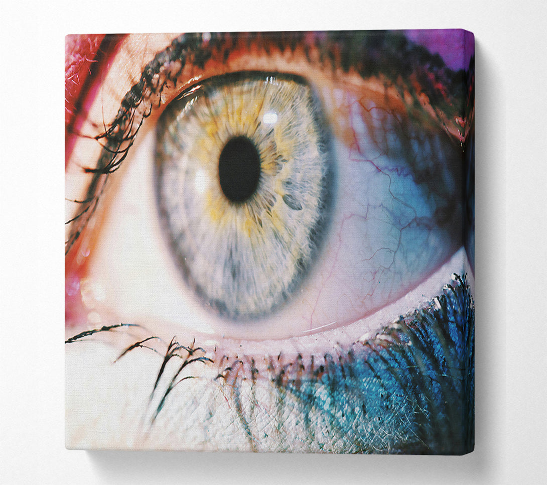  A Canvas Print of Blue Iris Detail Canvas Wall Art