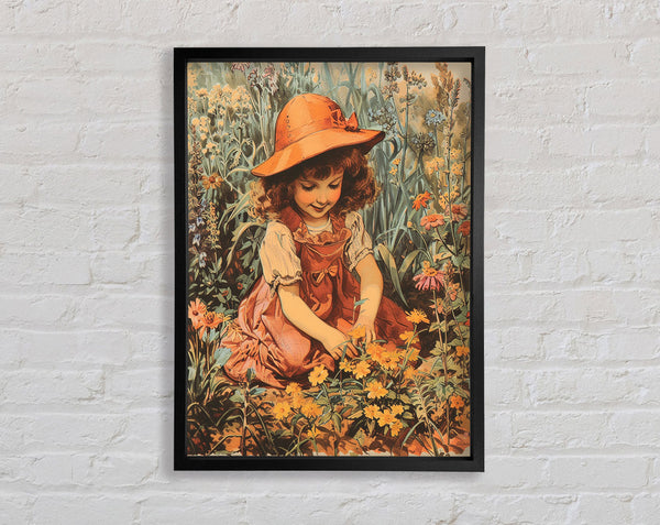 Planting The Flowers Framed Print
