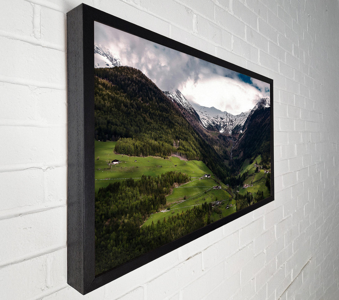  A Canvas Print of Emerald Valley Embrace Canvas Print