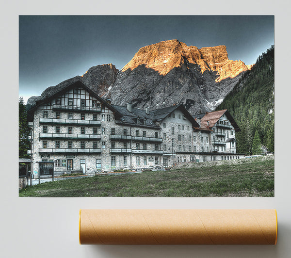 Golden Mountain Lodge Print