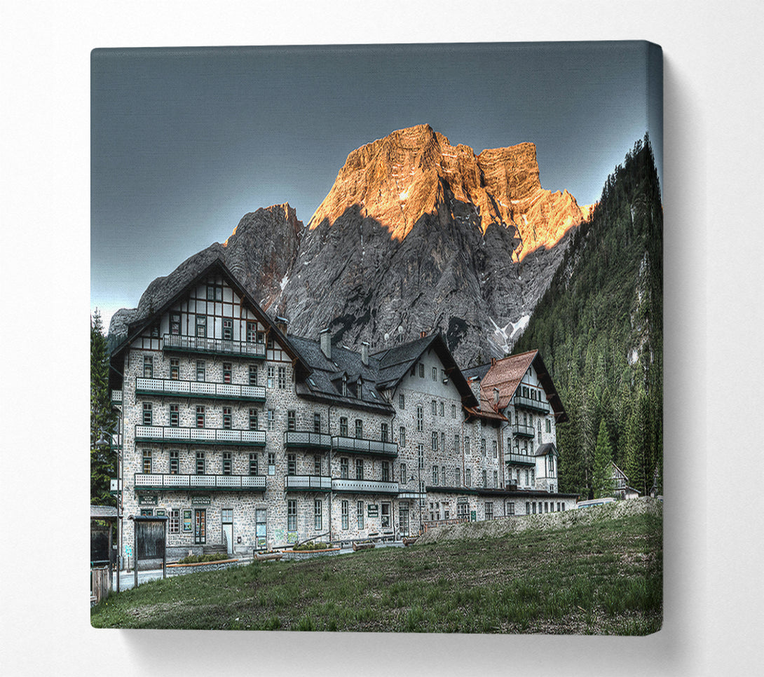  A Canvas Print of Golden Mountain Lodge Canvas Wall Art