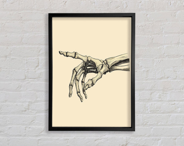 Point The Finger Bones Framed Print