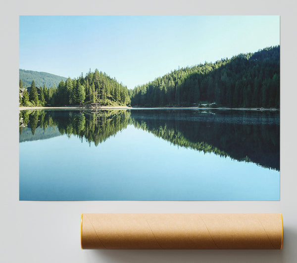 Azure Mirror Lake Poster