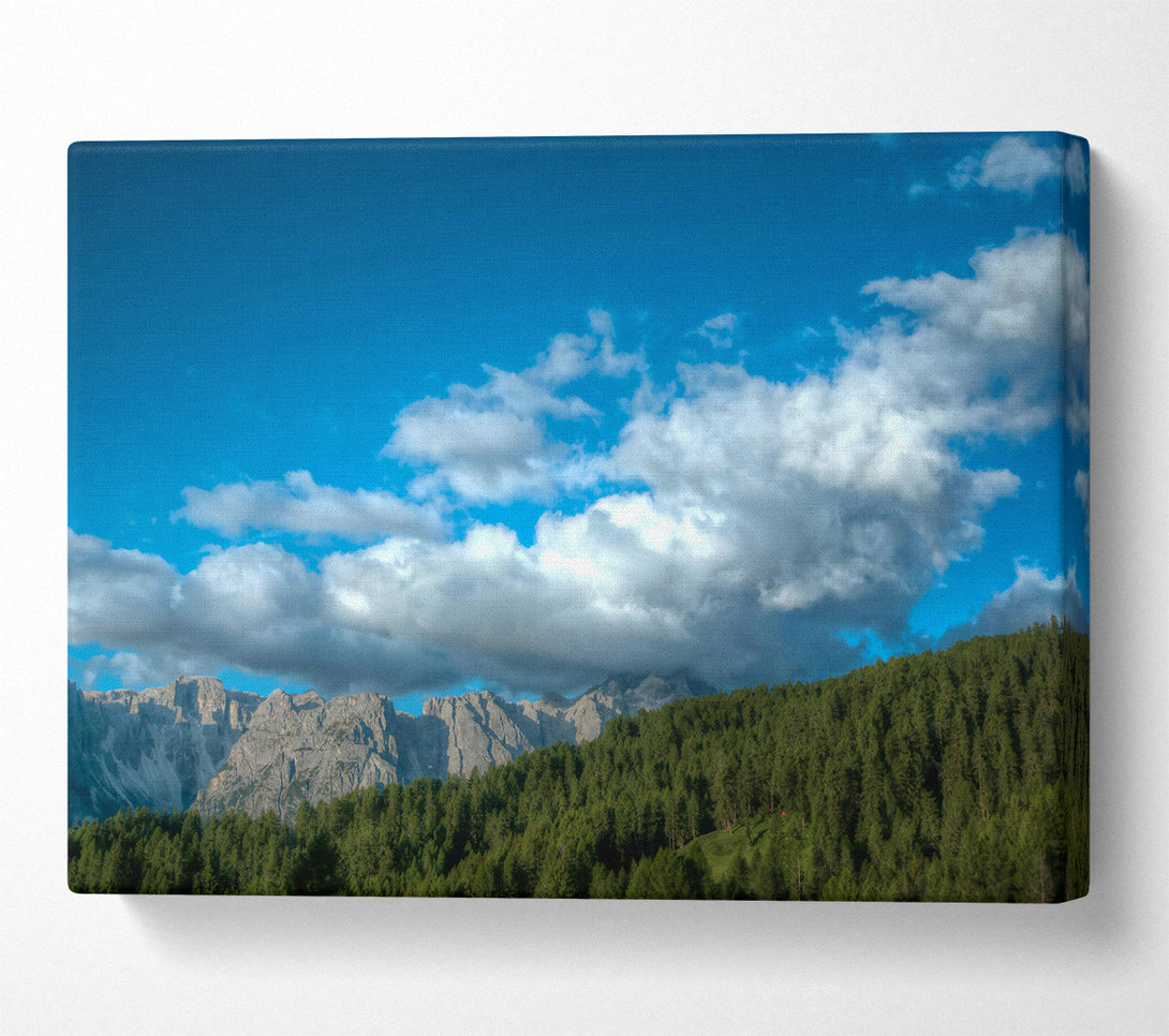  A Canvas Print of Blue Sky Mountainscape Canvas Print