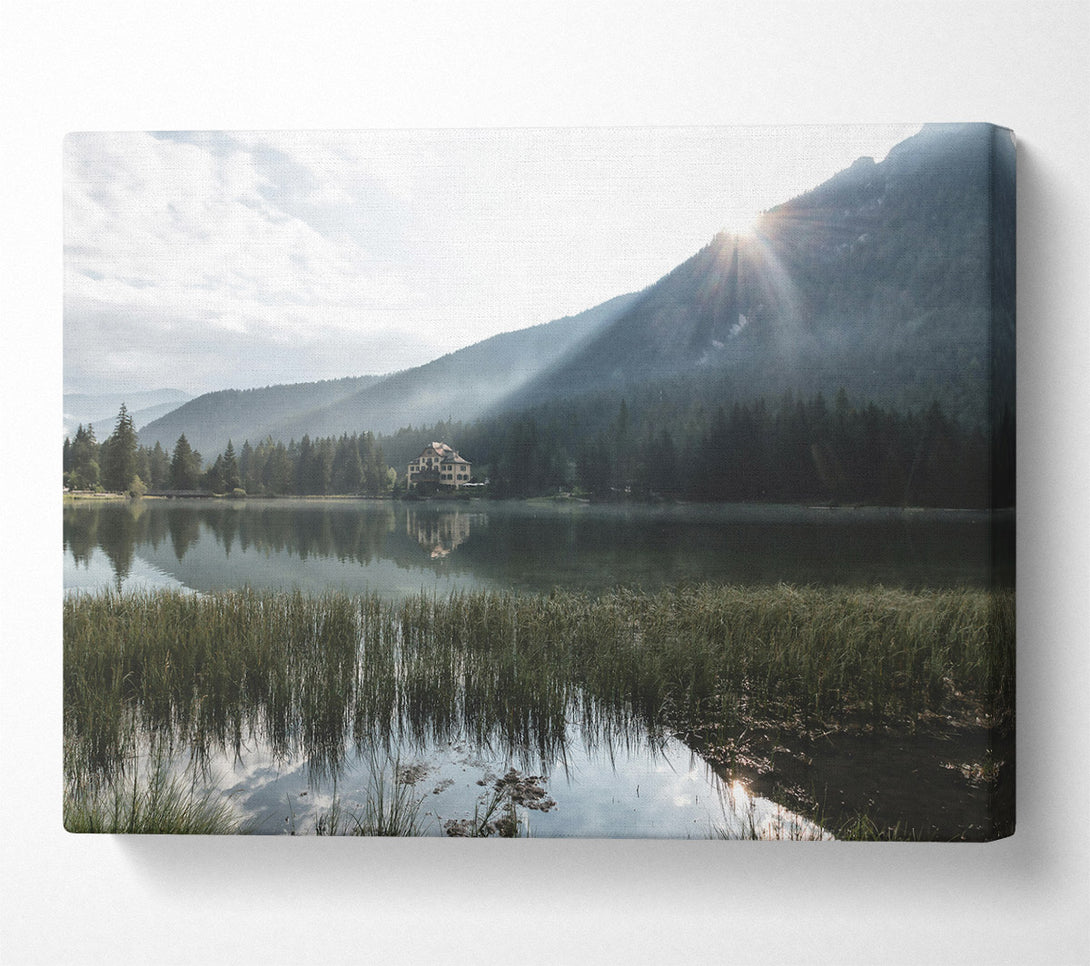  A Canvas Print of Blue Mountain Reflection Canvas Art