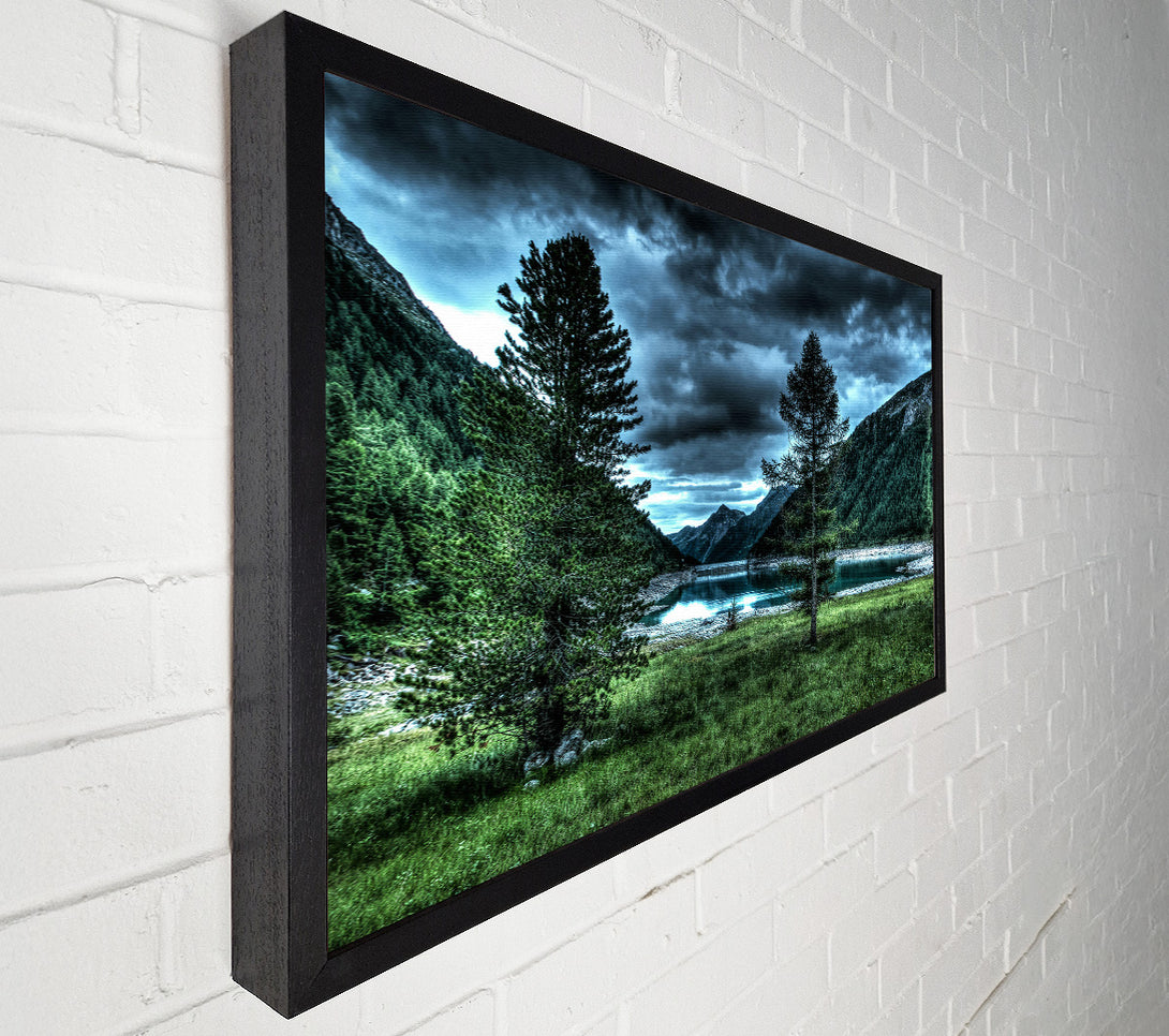  A Canvas Print of Blue Skies Over Green Hills Canvas Print