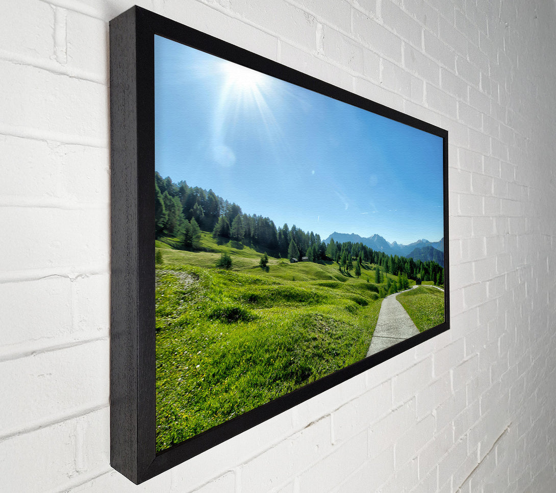  A Canvas Print of Green Mountain Path Canvas Art