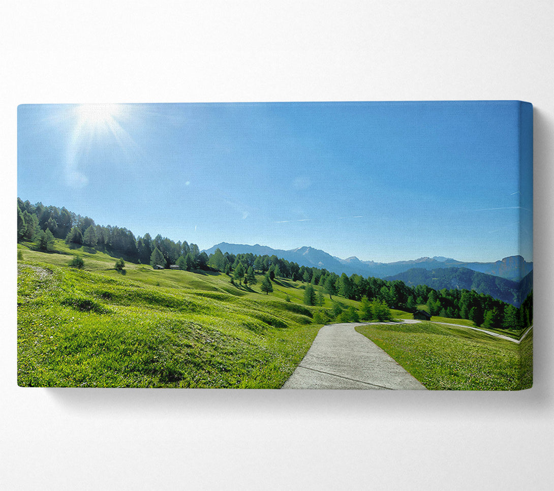  A Canvas Print of Green Mountain Path Canvas Art