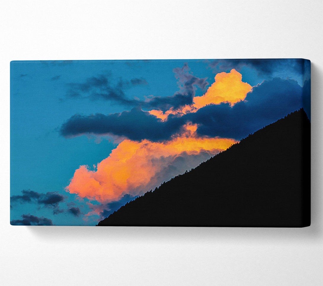  A Canvas Print of Golden Cloud Silhouette Canvas Wall Art