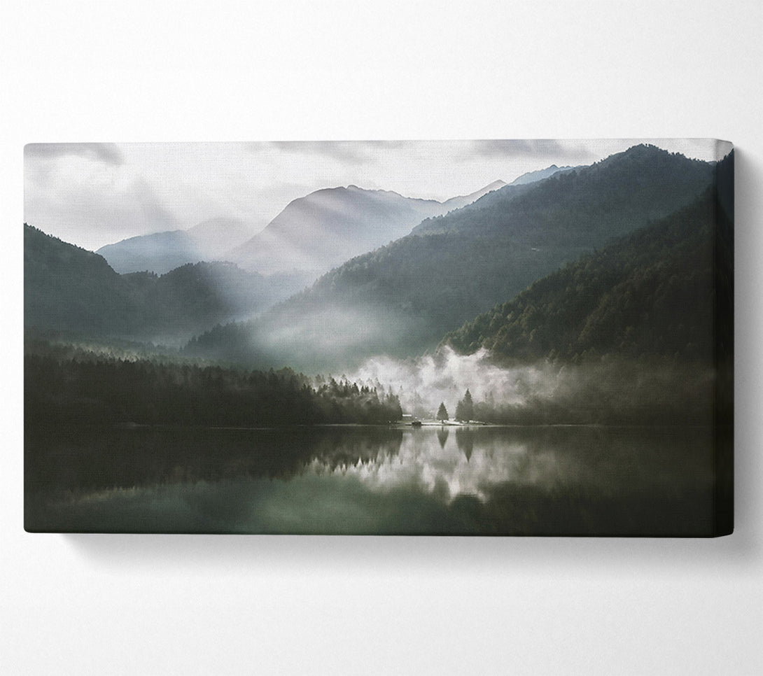  A Canvas Print of Forest Mist Reflections Canvas Art