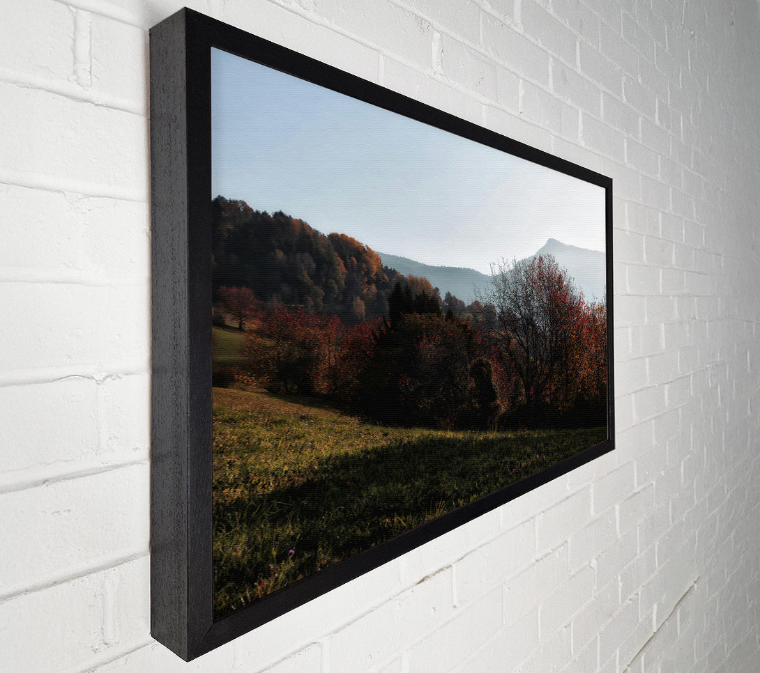  A Canvas Print of Crimson Autumn Hills Canvas Print