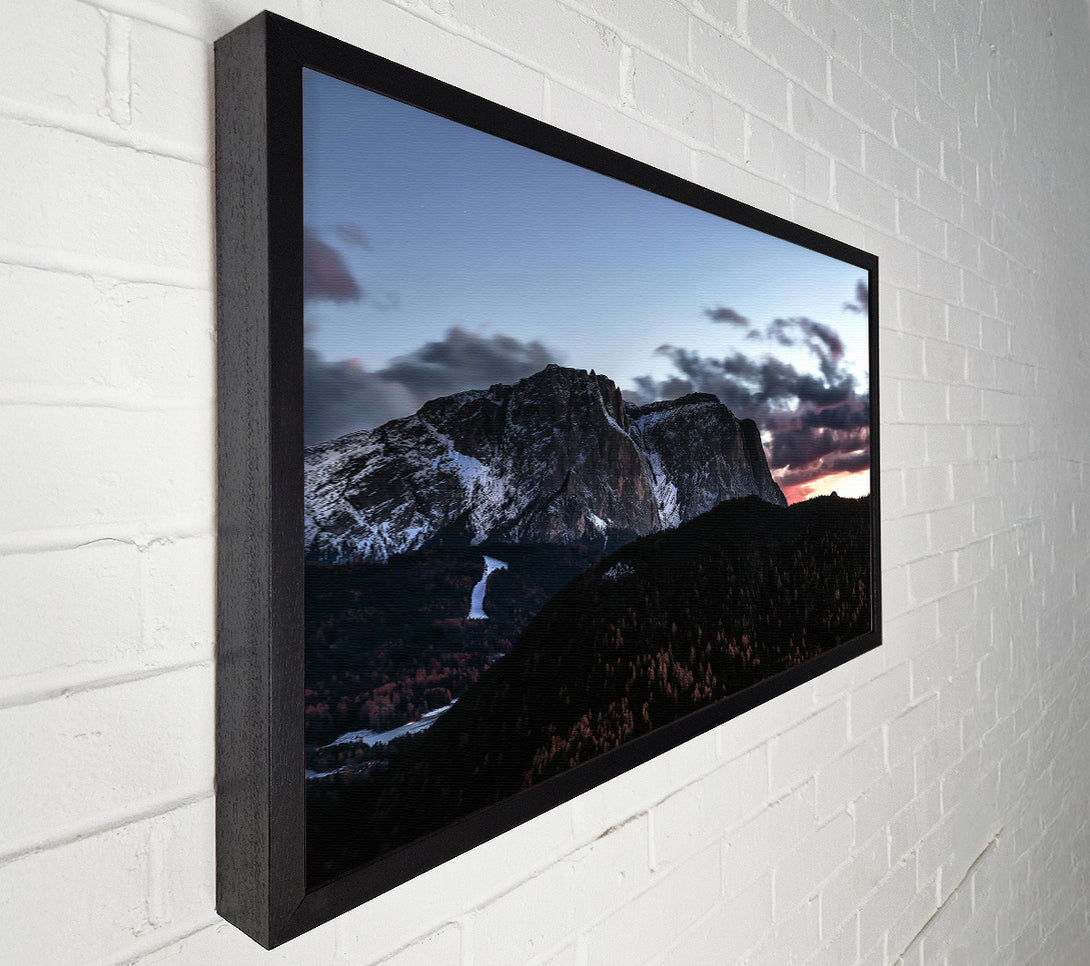  A Canvas Print of Crimson Sky Peaks Canvas Art
