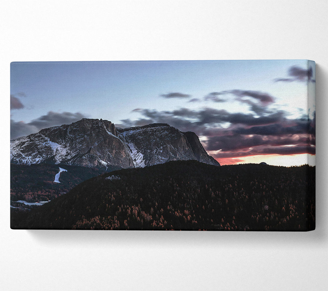  A Canvas Print of Crimson Sky Peaks Canvas Art
