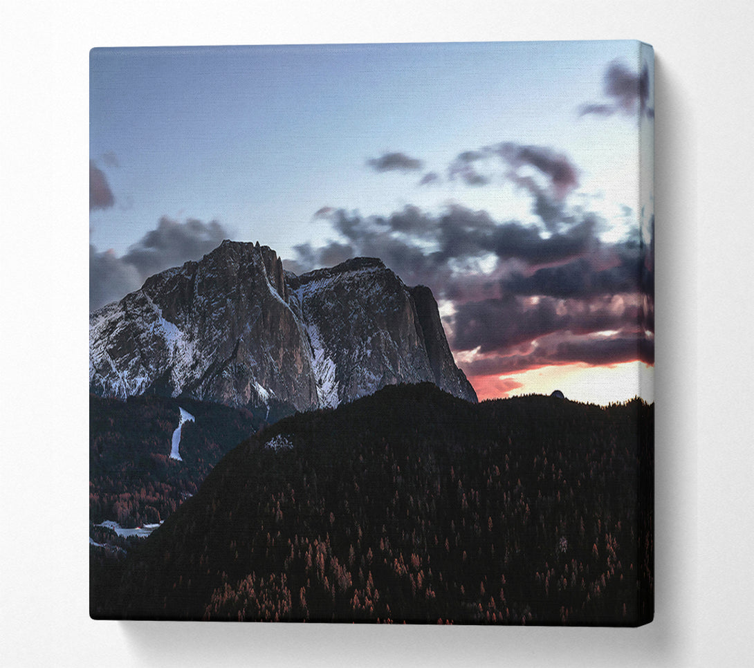  A Canvas Print of Crimson Sky Peaks Canvas Art