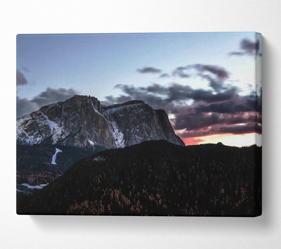  A Canvas Print of Crimson Sky Peaks Canvas Art