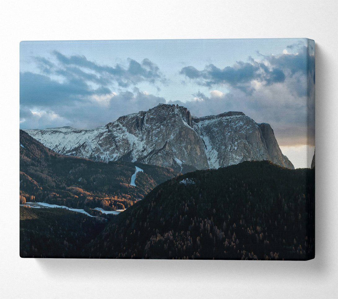  A Canvas Print of Blue Sky Mountain Range Canvas Wall Art
