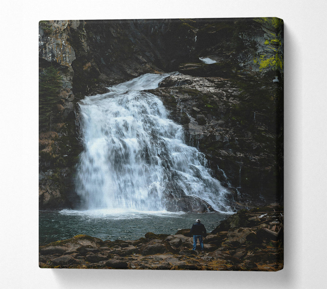  A Canvas Print of Silver Waterfall Majesty Canvas Wall Art