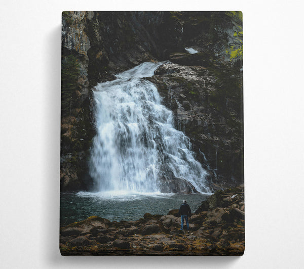  A Canvas Print of Silver Waterfall Majesty Canvas Wall Art