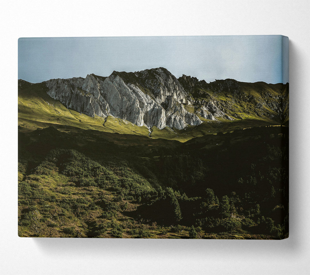  A Canvas Print of Green Mountain Shadows Canvas Art