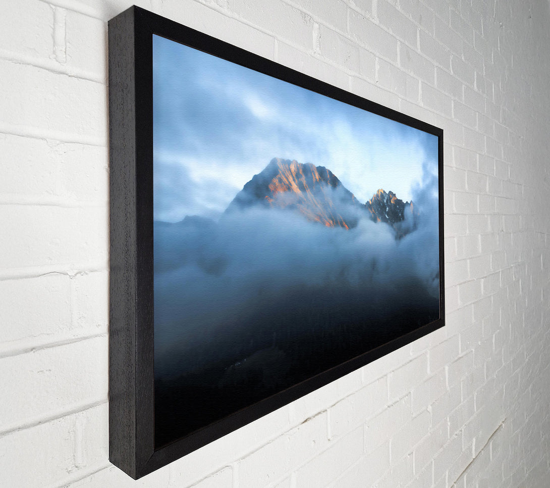  A Canvas Print of Golden Cloudscape Peaks Canvas Print