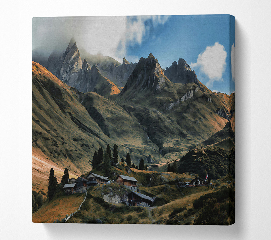  A Canvas Print of Green Mountain Homestead Canvas Wall Art