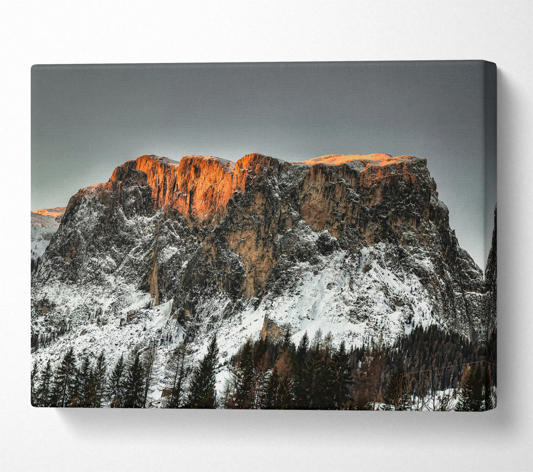  A Canvas Print of Orange Glow On Peaks Canvas Art