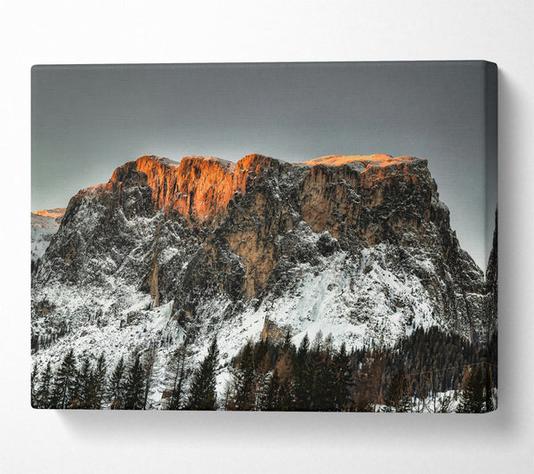  A Canvas Print of Orange Glow On Peaks Canvas Art