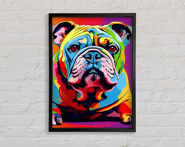 Pop Art Bulldog Framed Print