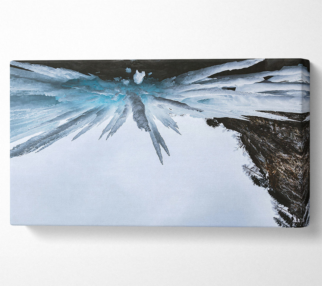  A Canvas Print of Blue Icicle Skyward Canvas Art