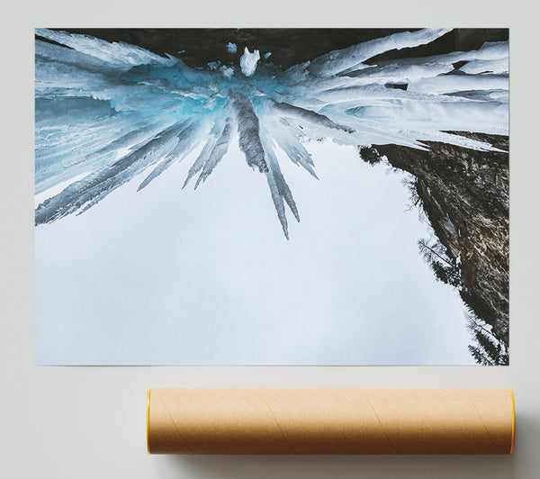 Blue Icicle Skyward Giclee Print