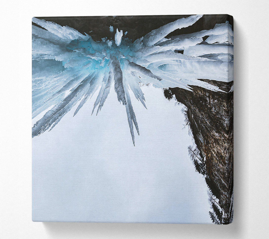  A Canvas Print of Blue Icicle Skyward Canvas Art
