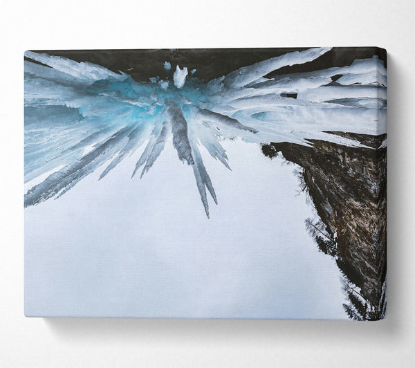  A Canvas Print of Blue Icicle Skyward Canvas Art