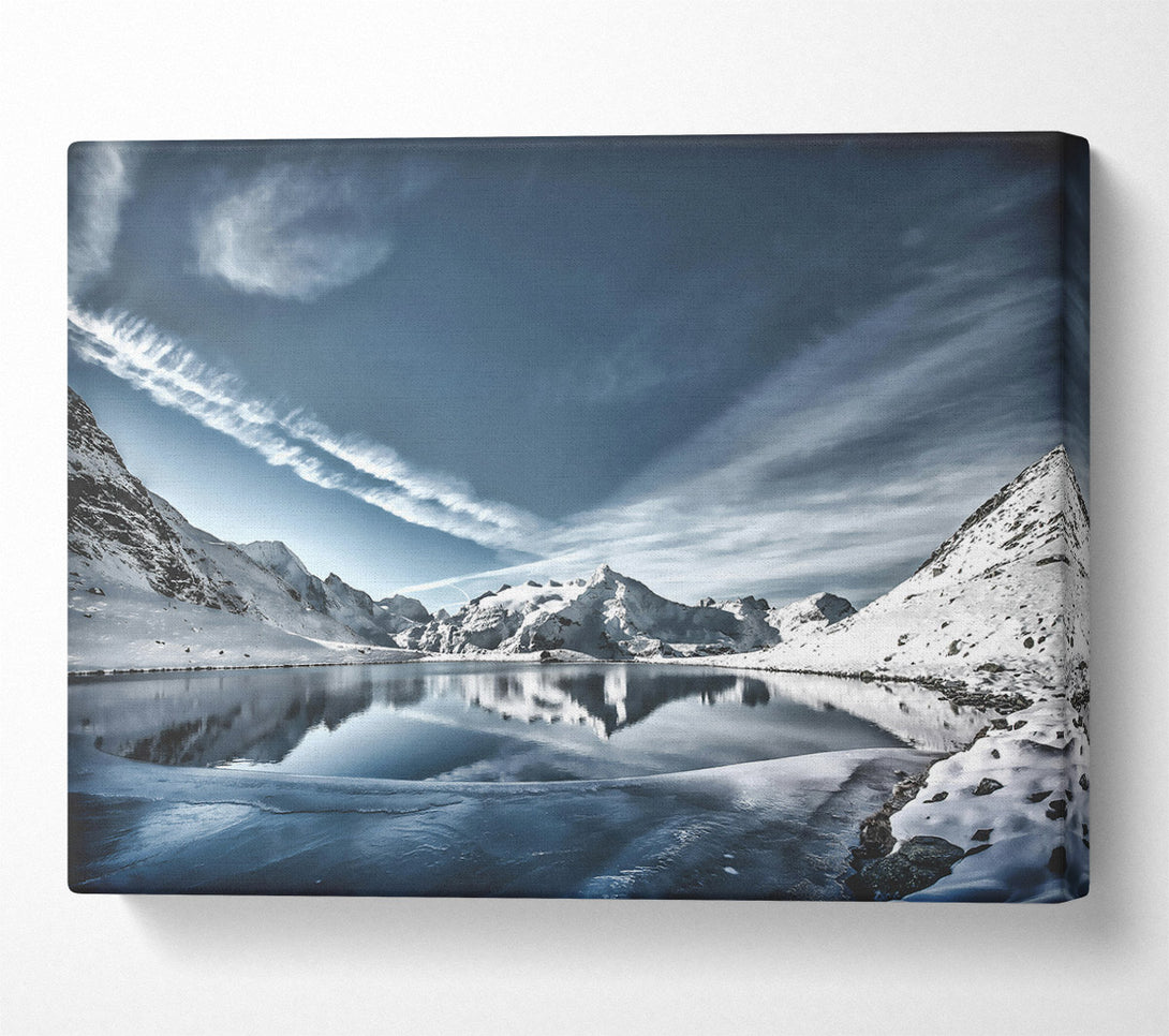  A Canvas Print of Blue Mountain Reflection Canvas Art
