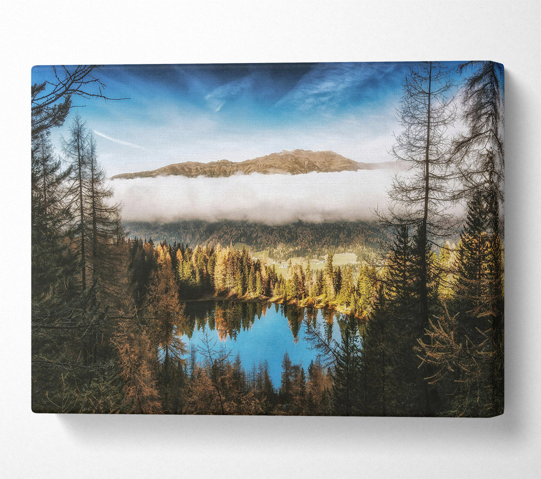  A Canvas Print of Blue Mountain Reflection Canvas Art