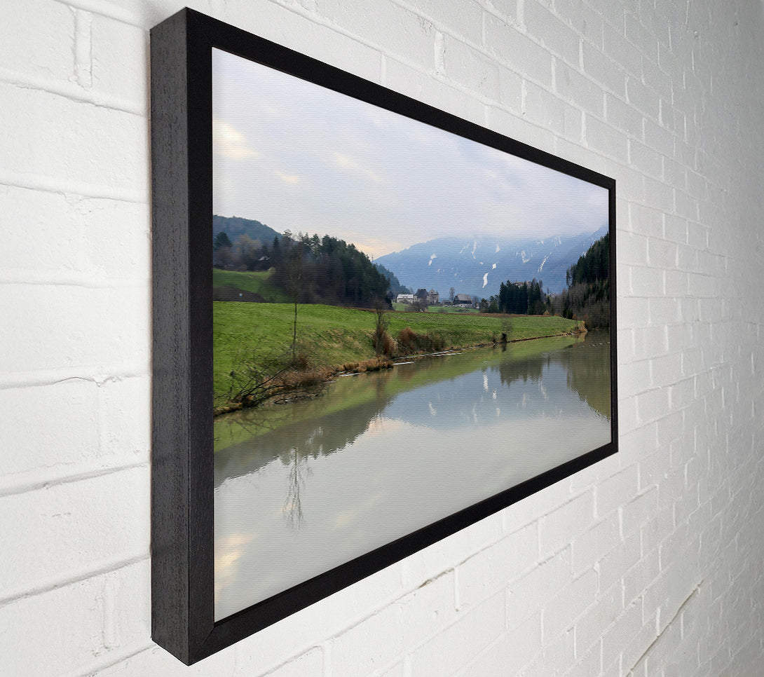  A Canvas Print of Silver Water Reflection Canvas Art