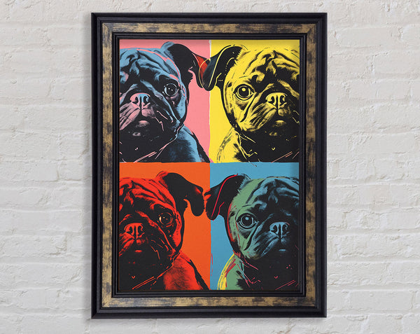 Pop Art Pug Framed Print